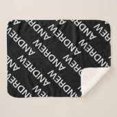  tekst | Vet Matig Zwart-wit Sherpa Deken (Voorkant (horizontaal))