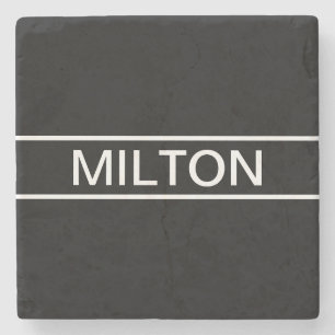 tekst   Vet Matig Zwart-wit Stenen Onderzetter