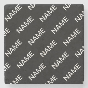 tekst   Vet Matig Zwart-wit Stenen Onderzetter