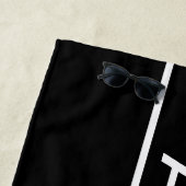  tekst | Vet Matig Zwart-wit Strandlaken (In situ)