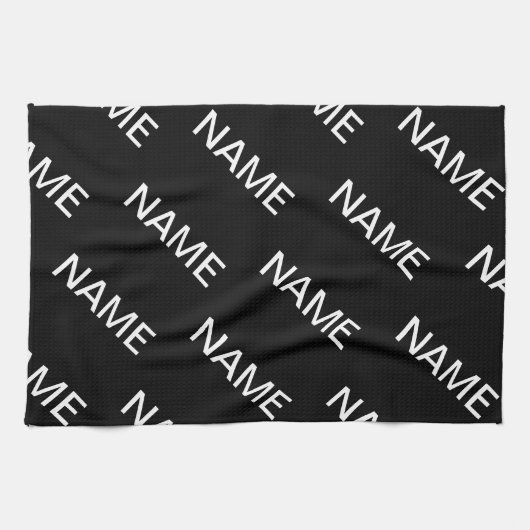  tekst | Vet Matig Zwart-wit Theedoek (Horizontaal)