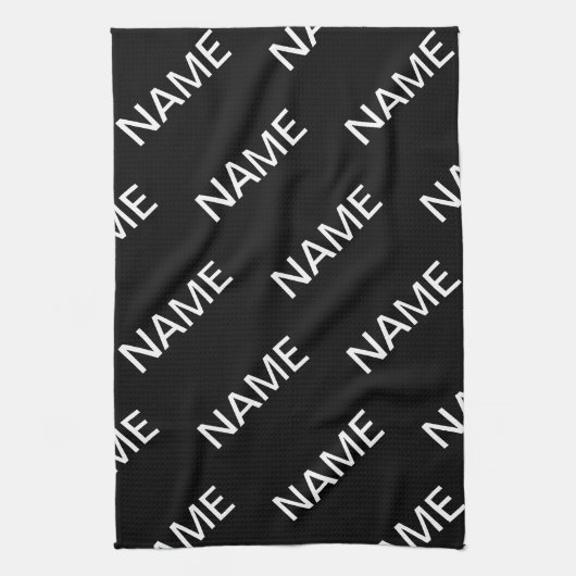  tekst | Vet Matig Zwart-wit Theedoek (Verticaal)