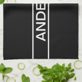 tekst | Vet Matig Zwart-wit Theedoek (Gevouwen)