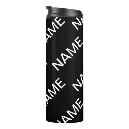  tekst | Vet Matig Zwart-wit Thermosbeker (Geroteerd rechts)