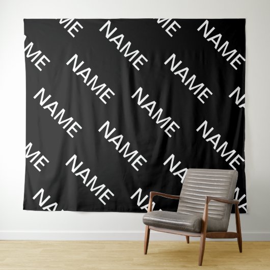  tekst | Vet Matig Zwart-wit Wandkleed (In Situ (horizontaal))