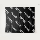 tekst | Vet Matig Zwart-wit Wandkleed (Voorkant (horizontaal))