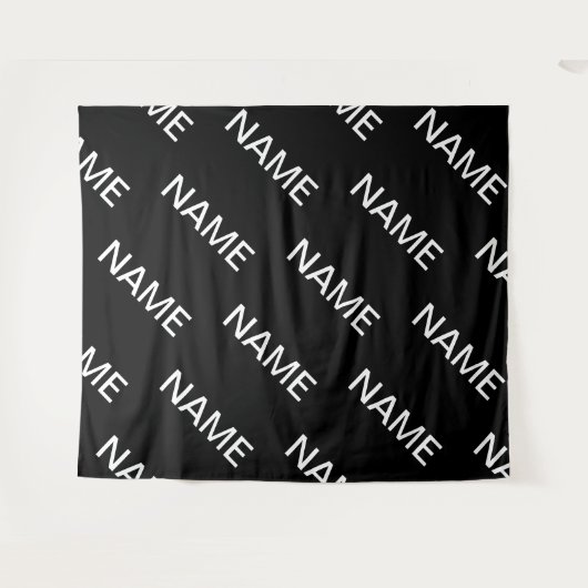  tekst | Vet Matig Zwart-wit Wandkleed (Voorkant (horizontaal))