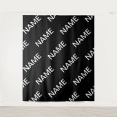  tekst | Vet Matig Zwart-wit Wandkleed (Voorkant)