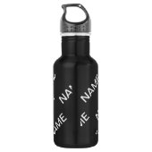  tekst | Vet Matig Zwart-wit Waterfles (Achterkant)