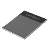  tekst | Vet Modern Zwart & Donkergrijs Notitieblok (Linkerzijde)