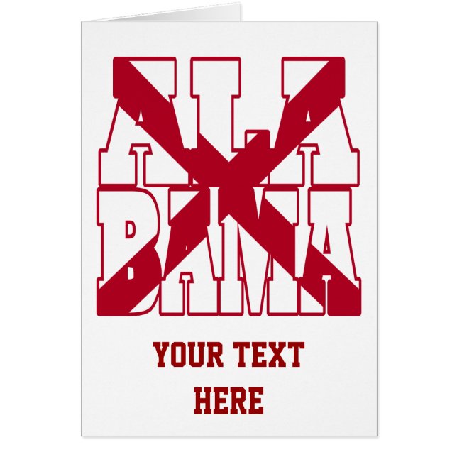 Tekst vlag Alabama (Voorkant)