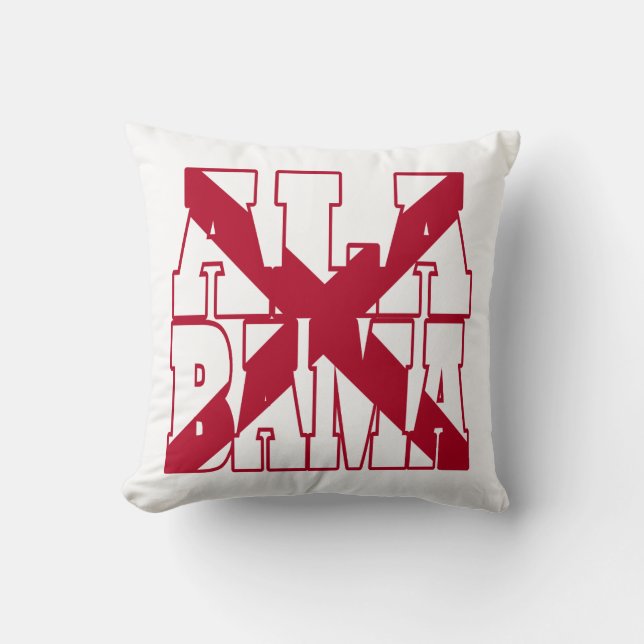 Tekst vlag Alabama Kussen (Voorkant)