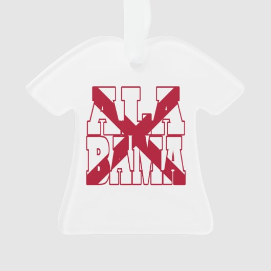 Tekst vlag Alabama Ornament (voorkant)