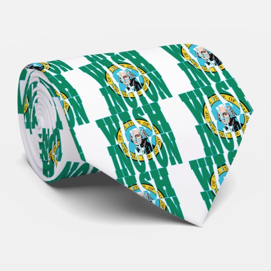 Tekst vlag Washington Stropdas (Opgerold)