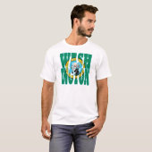 Tekst vlag Washington T-shirt (Voorkant volledig)