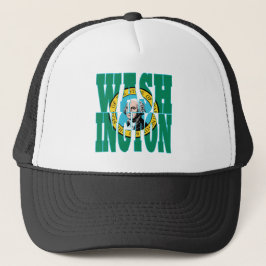 Tekst vlag Washington Trucker Pet