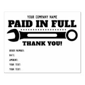 tekst volledig betaald Hartelijk dank! WRENCH Rubberstempel (Afrduk)