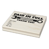 tekst volledig betaald Hartelijk dank! WRENCH Rubberstempel (Stempel)