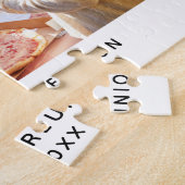 Tekst voor aangepaste foto van gezinshereniging legpuzzel (Zijkant)