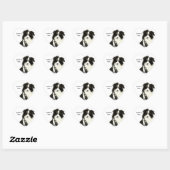 Tekst voor aangepaste naam Kader Collie Dog Pet Hart Sticker (Vel)
