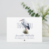 Tekst voor Baby shower winkel Dank je wel Bedankkaart (Staand voorkant)