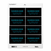 tekst voor bedrijven etc. Bewerkbaar zwart Etiket (Full Sheet)