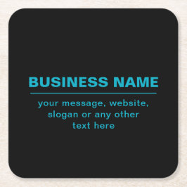  tekst voor bedrijven etc. Bewerkbaar zwart Kartonnen Onderzetters