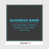  tekst voor bedrijven etc. Bewerkbaar zwart Sticker (Vel)