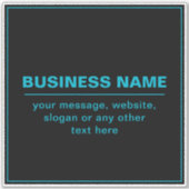  tekst voor bedrijven etc. Bewerkbaar zwart Sticker (Voorkant)