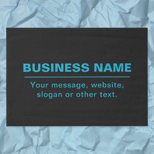tekst voor bedrijven etc. Bewerkbaar zwart Tissuepapier