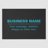 tekst voor bedrijven etc. Bewerkbaar zwart Tissuepapier (Voorkant)