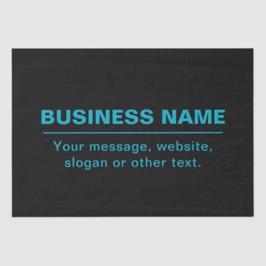 tekst voor bedrijven etc. Bewerkbaar zwart Tissuepapier (Voorkant)