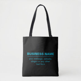  tekst voor bedrijven etc. Bewerkbaar zwart Tote Bag