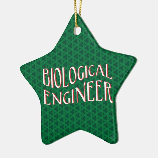 Tekst voor Biological Engineer Keramisch Ornament (Links)