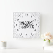 Tekst voor Biological Engineer Vierkante Klok (Huis)