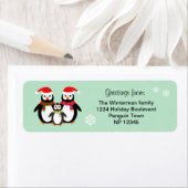 Tekst voor blauwgroen kerstmis uit de Penguin-reek Etiket (Insitu)