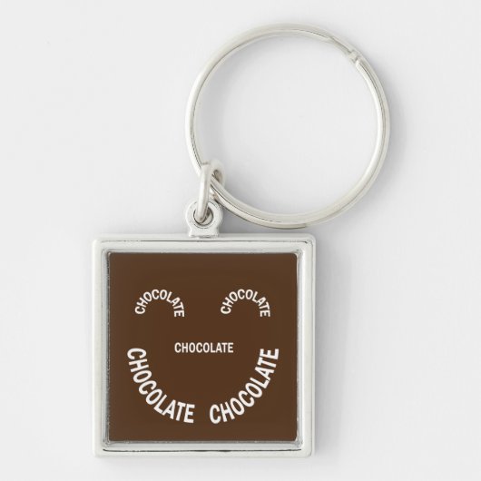 Tekst voor chocolade-gezichtsveld sleutelhanger (Voorkant)