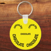 Tekst voor chocolade-gezichtsveld sleutelhanger (Voorkant)