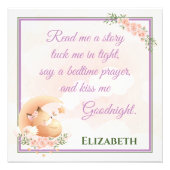  tekst voor de slaapkamer voor kinderen foto afdruk (Voorkant)