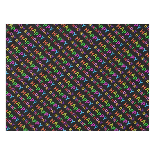 tekst voor de verjaardag tafelkleed (Voorkant (Horizontaal))