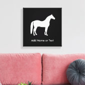 tekst voor Elegant White Horse Canvas Afdruk (Insitu (Woonkamer))