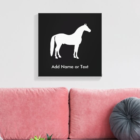  tekst voor Elegant White Horse Canvas Afdruk (Insitu (Woonkamer))