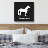  tekst voor Elegant White Horse Canvas Afdruk (Insitu (Slaapkamer))