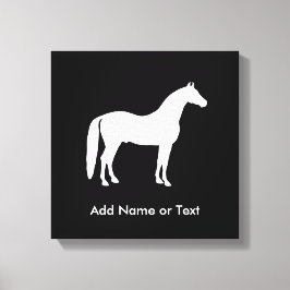 tekst voor Elegant White Horse Canvas Afdruk