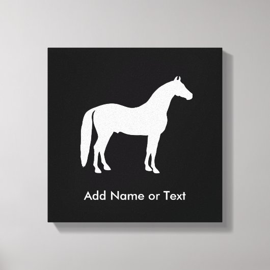  tekst voor Elegant White Horse Canvas Afdruk (Voorkant)