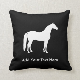 tekst voor Elegant White Horse Kussen