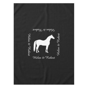 tekst voor Elegant White Horse Tafelkleed