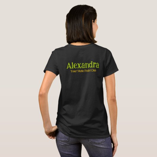 Tekst voor- en achterpaneel Racketcirkel T-shirt (Achterkant volledig)