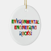 Tekst voor Environmental Engineering Rocks Keramisch Ornament (Rechts)