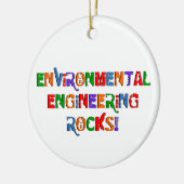 Tekst voor Environmental Engineering Rocks Keramisch Ornament (Links)